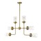 Z-Lite Calliope 6 Light Pendant, Foundry Brass & Clear 617-6FB - alternate 1